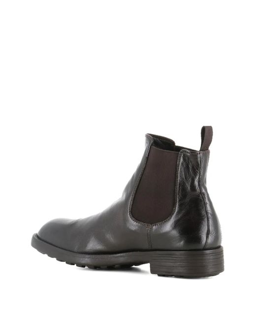 Officine Creative Brown Sergeant 102 Elastic-Panel Leather Boots