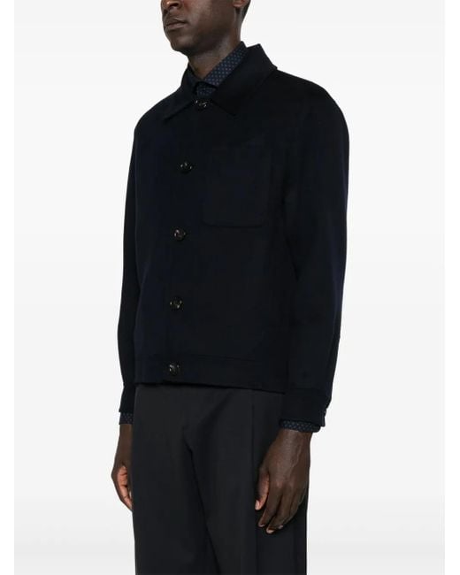 Arma Black Jur Button-Fastening Jacket for men