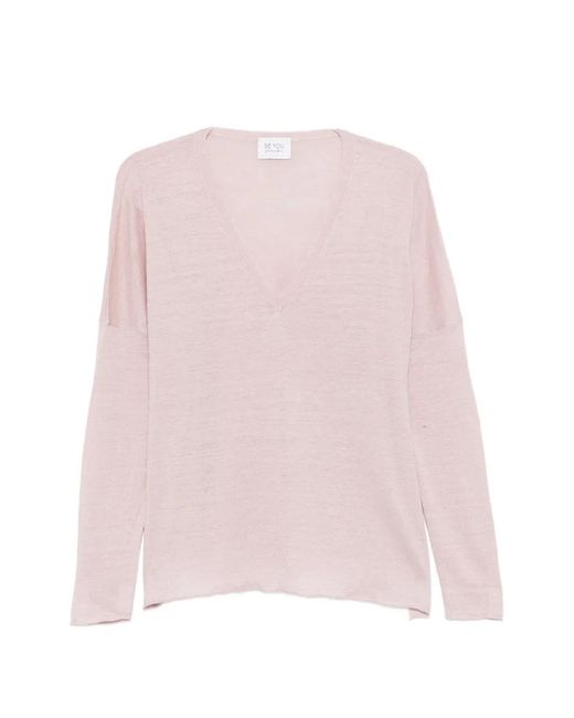 Be You Pink V-Neck Sweater