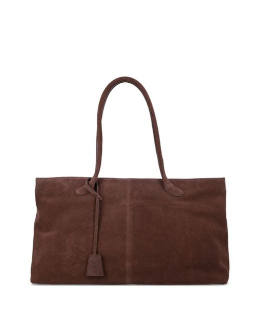 Low Classic Brown Suede Tote Bag