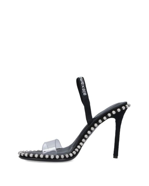 Alexander Wang Black 105Mm Nova Rhinestone-Embellished Heeled Pumps