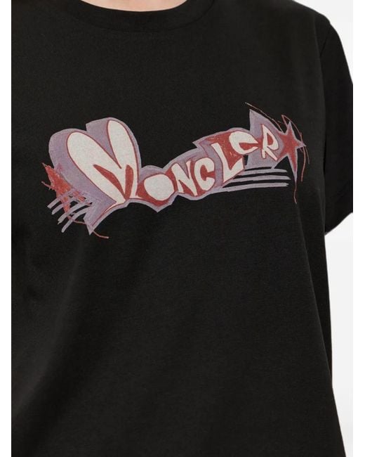Moncler Black Logo-Print Short-Sleeve T-Shirt