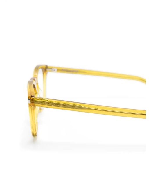 Saint Laurent Metallic Square-Frame Glasses