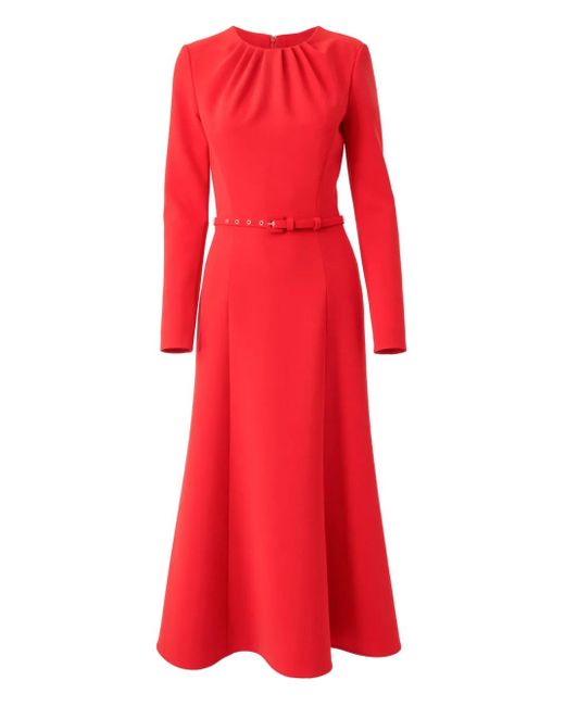 Abito Midi Con Cintura di Carolina Herrera in Red