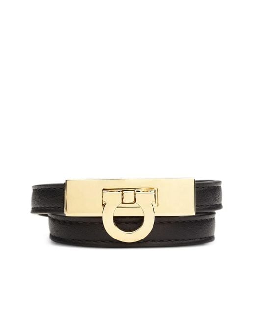 Ferragamo ガンチーニ ツイスト ブレスレット Black