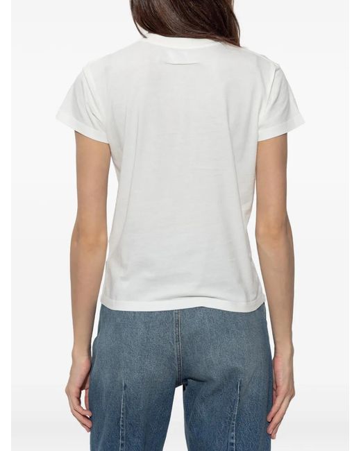 MM6 by Maison Margiela White Logo-Patch T-Shirt