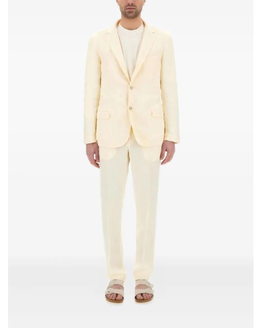 120% Lino Natural Single-Breasted Suit for men