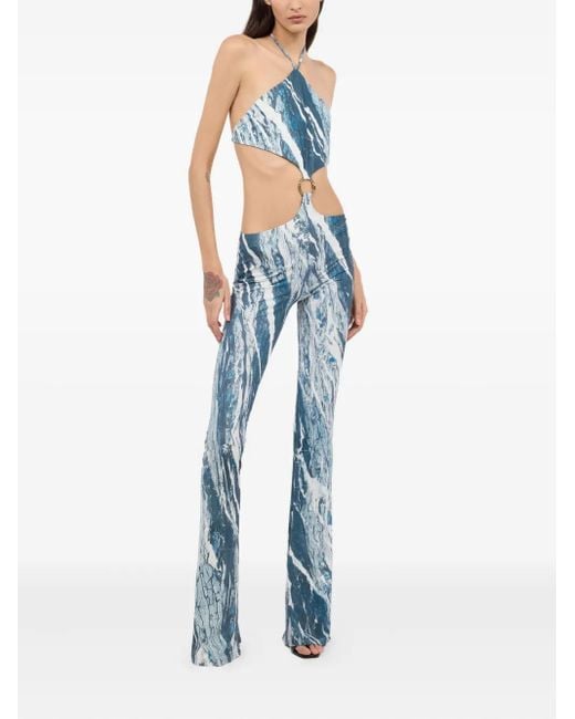 Roberto Cavalli Blue Rubane Jumpsuit