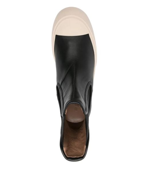 Marni Black Elastic-panel Leather Boots for men