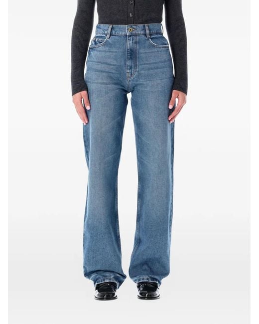 Sessun Blue Straight-Leg Jeans