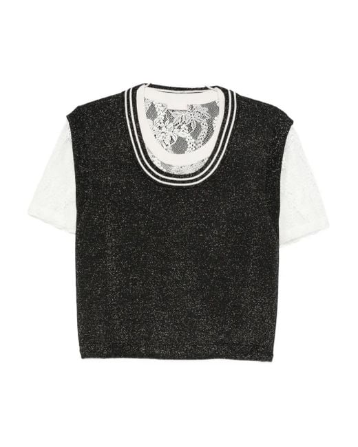 Liu Jo Black Layered T-Shirt