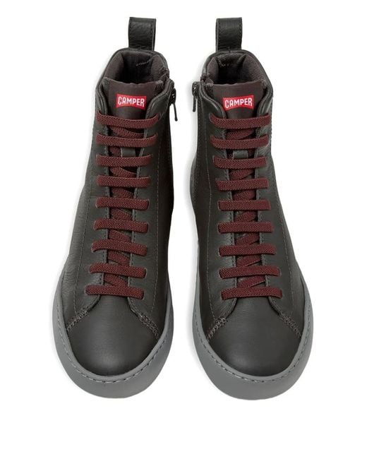 Camper Black Peu Touring Lace-Up Leather Sneakers