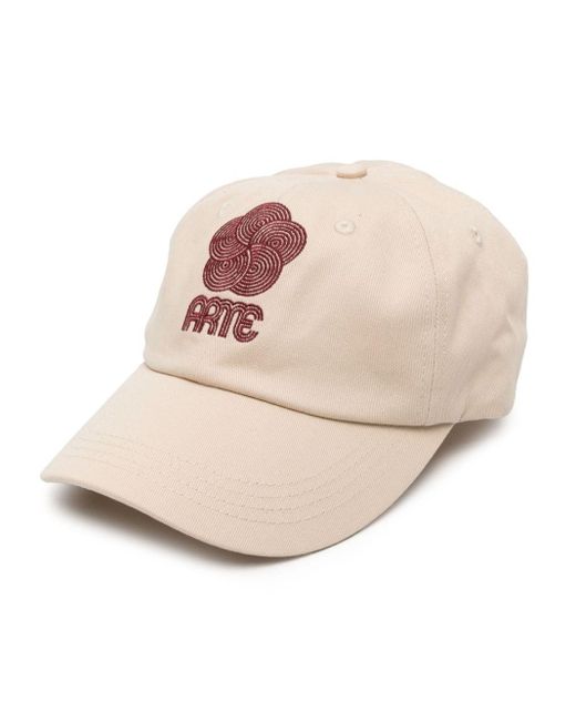 Arte' Pink Cassius Circle-embroidered Baseball Cap for men