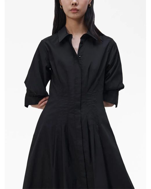 Vestido camisero jazz fruncido Jonathan Simkhai de color Black