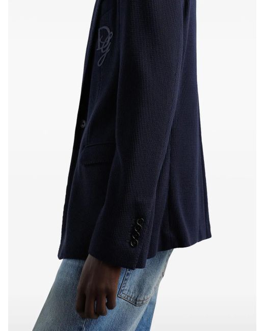 メンズ Dolce & Gabbana ロゴアップリケ ジャケット Blue