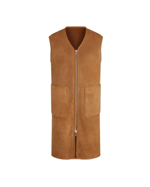 Belstaff Brown Reversible Zip Vest