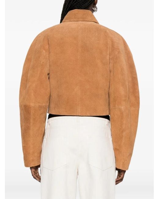 Rohe Natural Cropped Suede Jacket