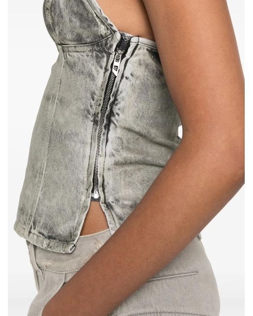 DIESEL Gray De-Fulsy-S Denim Top