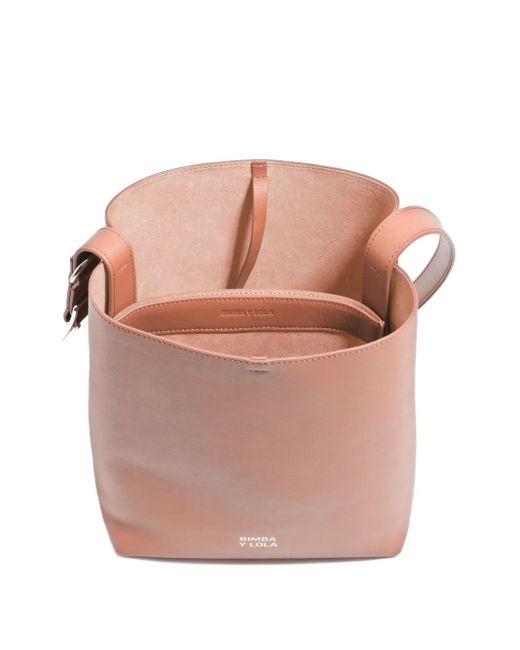 Bimba Y Lola White Medium Carlino Buckle Leather Shoulder Bag