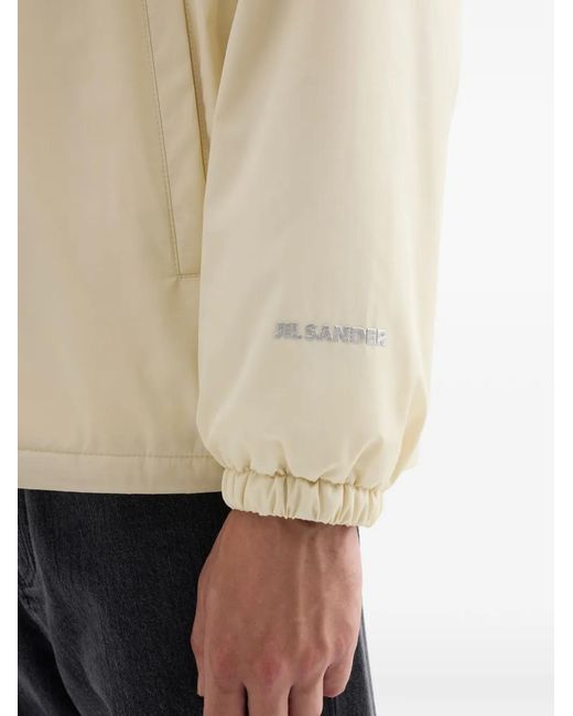 Jil Sander Natural Padded Relaxed-Fit Recycled-Polyester-Taffeta Jacket With -Logo Application On Sleeve for men
