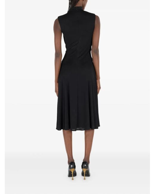 Roberto Cavalli Black Kleid Mit Stehkragen