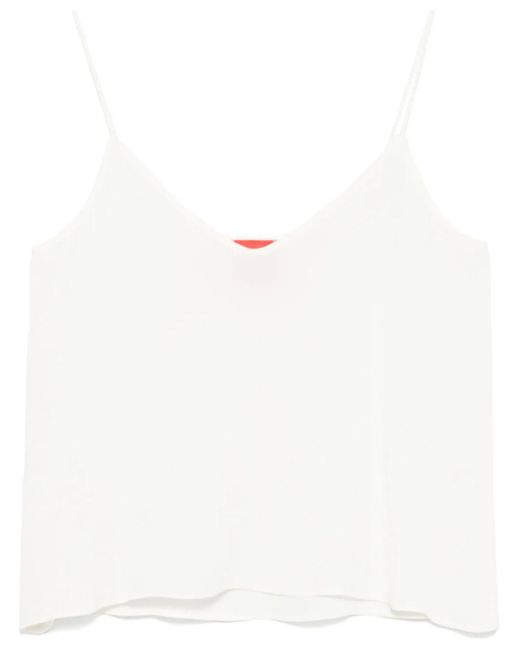 ..,merci ジョーゼット タンクトップ White