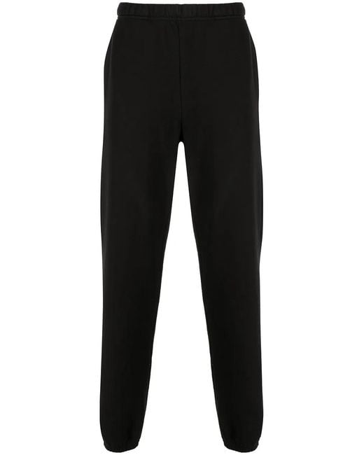 Les Tien Black Drawstring Track Pants for men