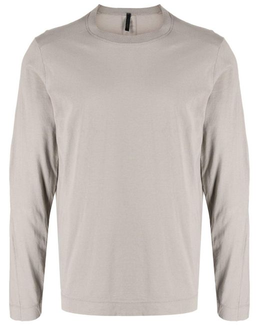 Transit Gray Round-neck Cotton T-shirt for men