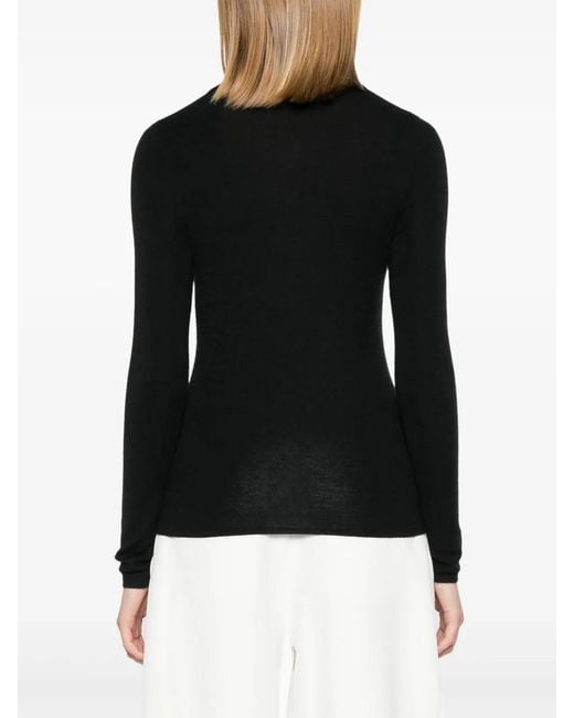 Bompard Black Knitted Polo Top
