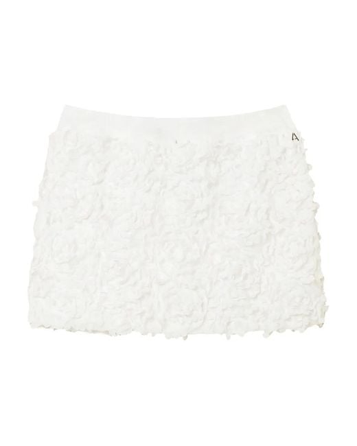 Twinset White Flower Mini Skirt
