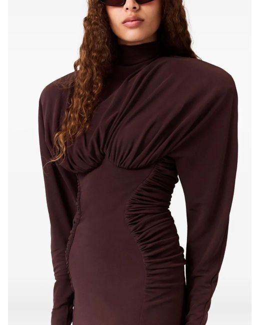 Stella McCartney Red Minikleid Mit Stehkragen