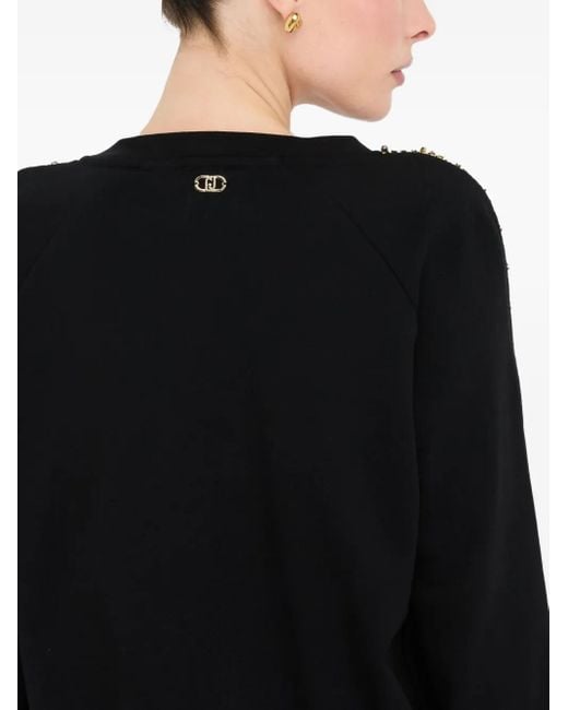 Liu Jo Sweater Versierd Met Stras in het Black