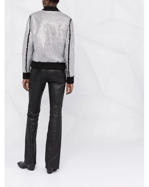 Philipp Plein ビジュートリム ボンバージャケット Black