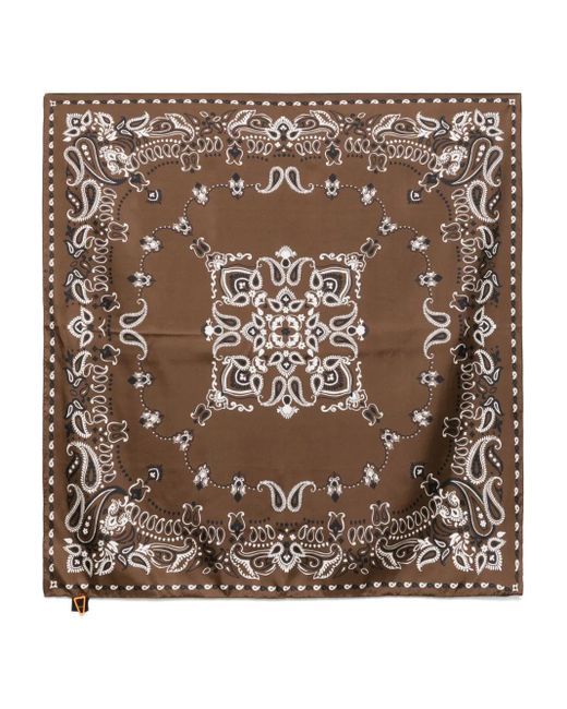Sandro Brown Bandana-Print Scarf
