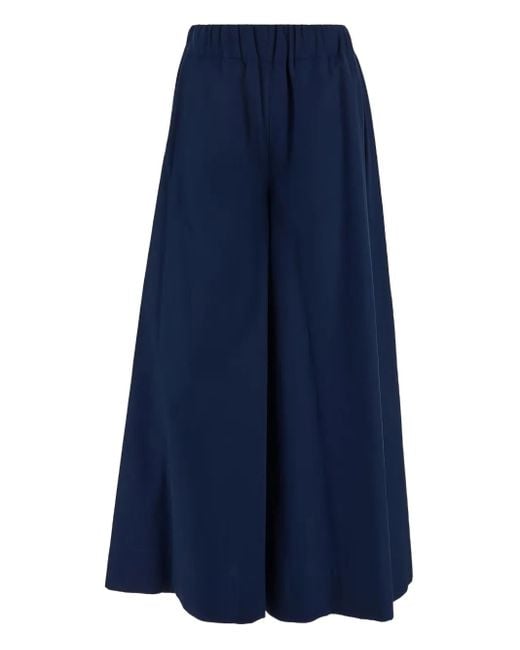 Malo Blue Wide-Leg Trousers
