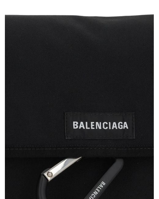 Borsa Messenger Con Chiusura A Strappo di Balenciaga in Black da Uomo