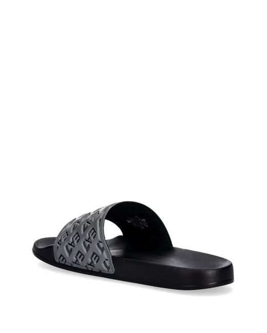 EA7 White Logo-Embossed Slides