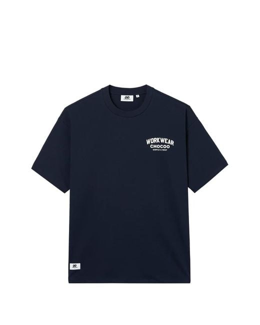 Chocoolate Blue Crewneck Graphic T-Shirt for men