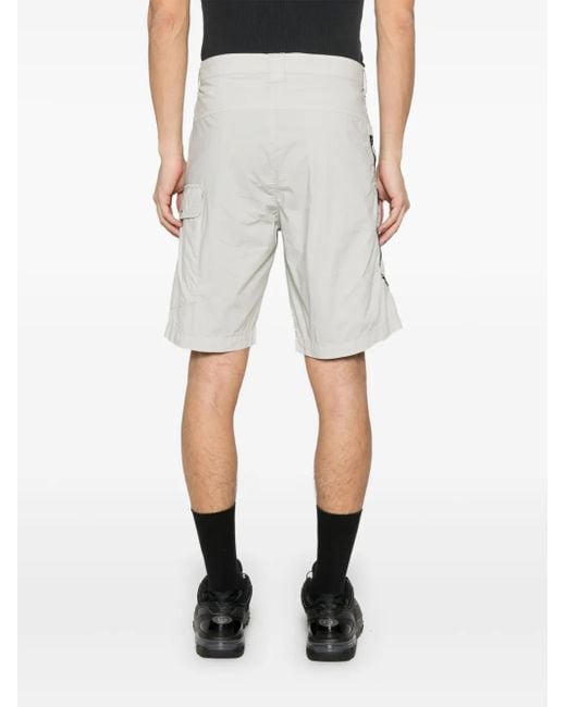 C P Company White Lens-Detail Shorts for men