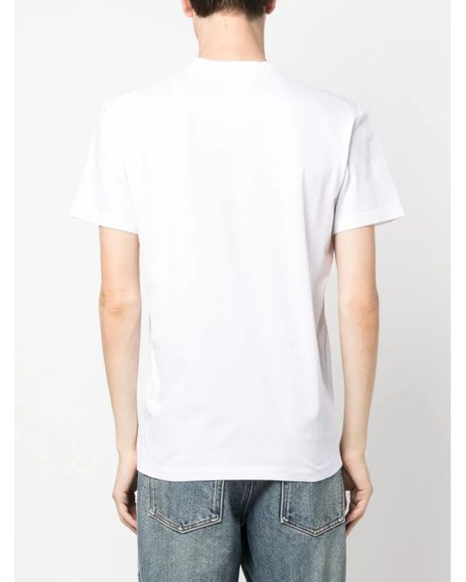 DSquared² White Logo-Print Cotton T-Shirt for men
