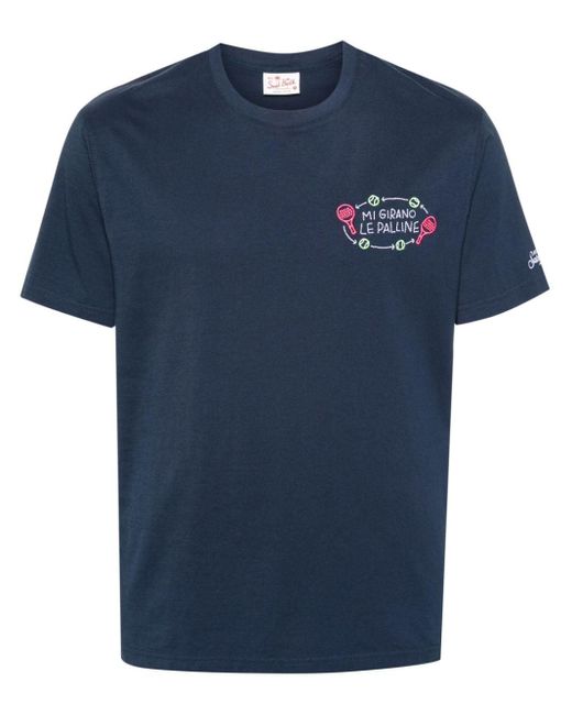 Mc2 Saint Barth Blue Portofino Cotton T-shirt for men