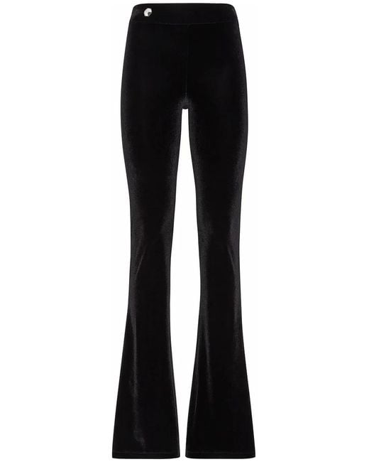 Philipp Plein Black High-Waisted Flared Leggings