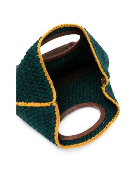 Marni Black Crochet-Knit Tote Bag