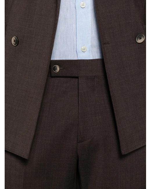 VELA SHOP Brown Double-Breasted Suit for men