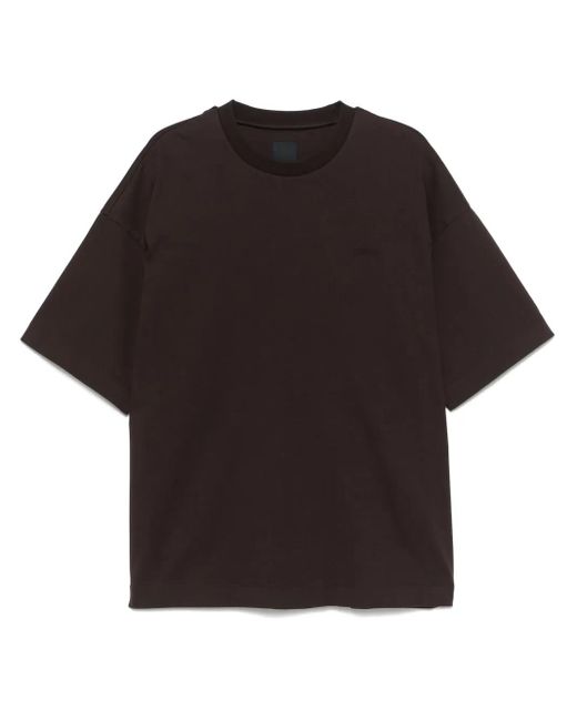 Juun.J Black Logo-Embroidered T-Shirt for men