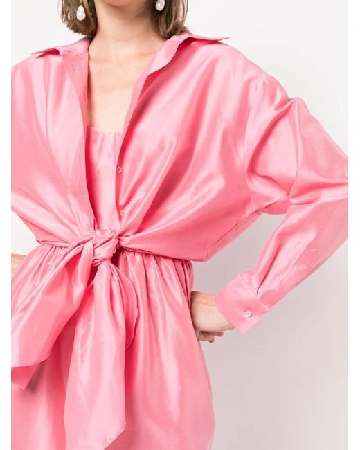 Rosie Assoulin Button-Down Jurk in het Pink