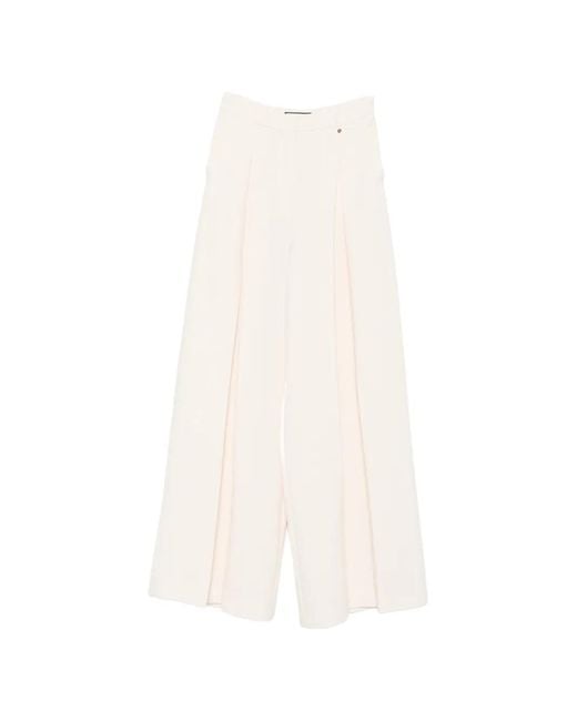 Nissa White Pleated Palazzo Pants