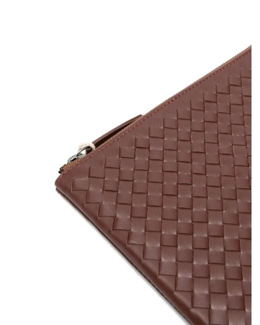 Dragon Diffusion Brown A4 Woven Clutch Bag