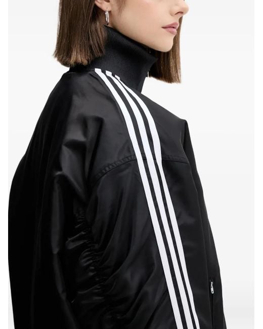 Adidas Black 3-Stripes Zip Bomber Jacket