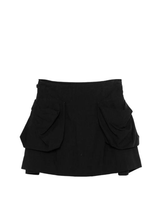 Limi Feu Black Oversized-Pocket Skirt